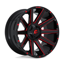 Load image into Gallery viewer, D64324201847 - Fuel Off-Road D643 Contra 24X12 8X180 -44 mm Gloss Black Red Tinted Clear - Fuel Off-Road Wheels Canada
