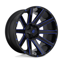 Load image into Gallery viewer, D64424408245 - Fuel Off-Road D644 Contra 24X14 8X165.1 -75 mm Gloss Black Blue Tinted Clear - Fuel Off-Road Wheels Canada