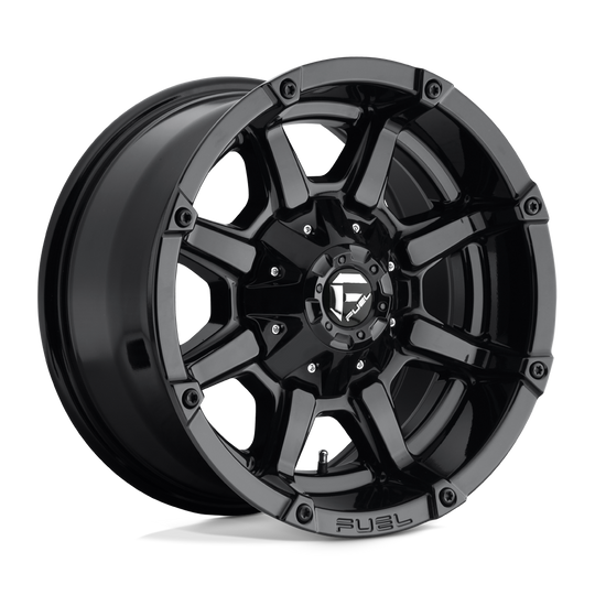 D57517909845 - Fuel Off-Road D575 Coupler 17X9 6X135 6X139.7 -12 mm Gloss Black - Fuel Off-Road Wheels Canada