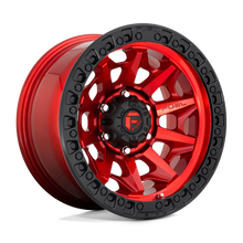 Load image into Gallery viewer, D69517908945 - Fuel Off-Road D695 Covert 17X9 6X135 -12 mm Candy Red Black Bead Ring - Fuel Off-Road Wheels Canada