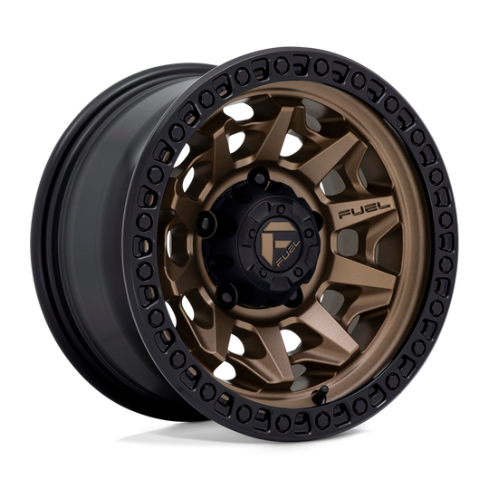 D69615808540E - Fuel Off-Road D696 Covert 15X8 5X139.7 -12 mm Matte Bronze Black Bead Ring - Fuel Off-Road Wheels Canada
