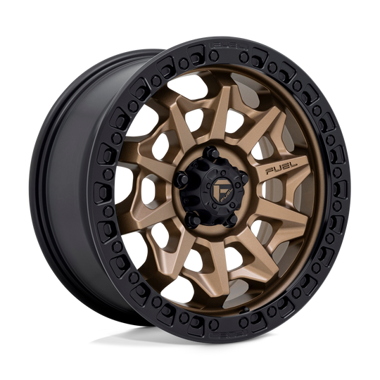 D6961885A360 - Fuel Off-Road D696 Covert 18X8.5 5X120 ET 35mm Matte Bronze with Black Bead Ring - Fuel Off-Road Wheels Canada