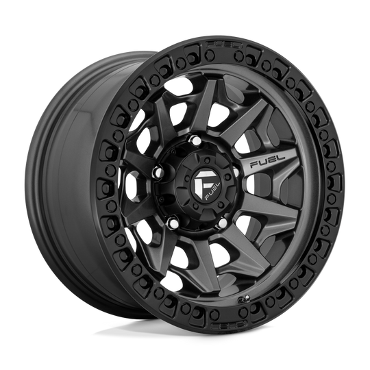 D71616808540 - Fuel Off-Road D716 Covert 16X8 5X139.7 ET -10mm Matte Gunmetal with Black Bead Ring - Fuel Off-Road Wheels Canada