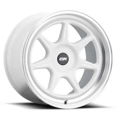 89511122 CR7WHT-ML - ESR CR7 18X9.5 Blank 22mm Gloss White With Machine Lip - ESR Wheels Canada
