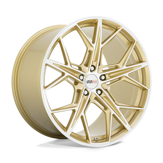 2015HMH525120L67 - Cray Hammerhead 20X11.5 5X120  52mm Gloss Gold W/ Mirror Cut Face - Cray Wheels Canada