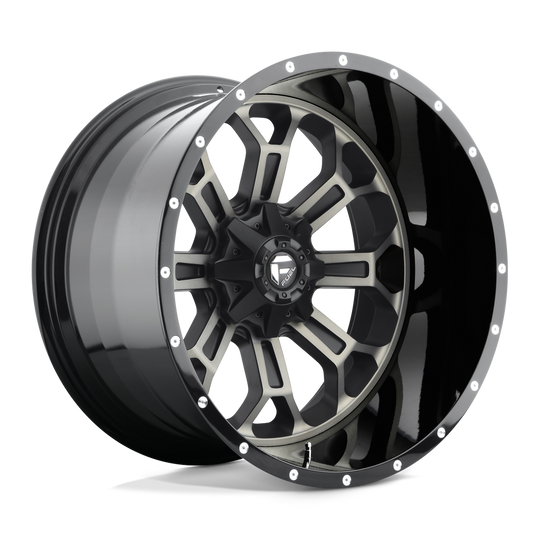 D56122201747 - Fuel Off-Road D561 Crush 22X12 8X170 -44 mm Gloss Machined Double Dark Tint - Fuel Off-Road Wheels Canada