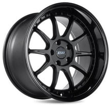 Charger l'image dans la galerie, 80511122 CS12MBLK-BL - ESR CS12 18X10.5 Blank 22mm Matte Black Gloss Black - ESR Wheels Canada