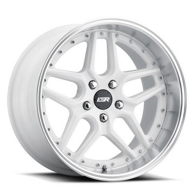 80550022 CS15WHT-ML - ESR CS15 18X10.5 5X100 22mm Gloss White With Machine Lip - ESR Wheels Canada