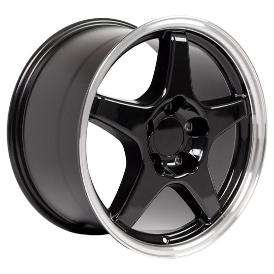 CV01-17095-5475-56BM - OE Wheels Replica CV01 17X9.5 5X120.65 ET56mm Black with Machined Lip - OE Wheels Wheels Canada