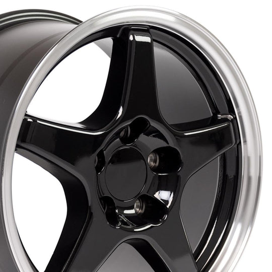 CV01-17095-5475-56BM - OE Wheels Replica CV01 17X9.5 5X120.65 ET56mm Black with Machined Lip - OE Wheels Wheels Canada