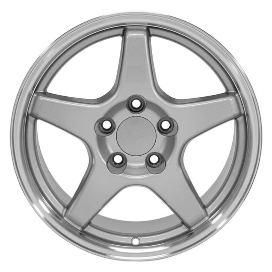CV01-17095-5475-56SM - OE Wheels Replica CV01 17X9.5 5X120.65 ET56mm Silver with Machined Lip - OE Wheels Wheels Canada