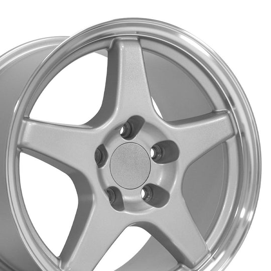 CV01-17095-5475-56SM - OE Wheels Replica CV01 17X9.5 5X120.65 ET56mm Silver with Machined Lip - OE Wheels Wheels Canada
