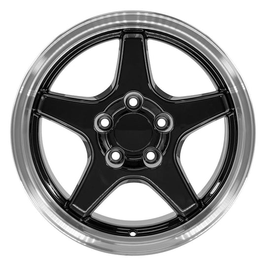 CV01-17110-5475-50BM - OE Wheels Replica CV01 17X11 5X120.65 ET50mm Black with Machined Lip - OE Wheels Wheels Canada