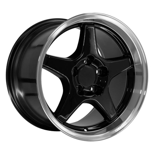 CV01-17110-5475-50BM - OE Wheels Replica CV01 17X11 5X120.65 ET50mm Black with Machined Lip - OE Wheels Wheels Canada