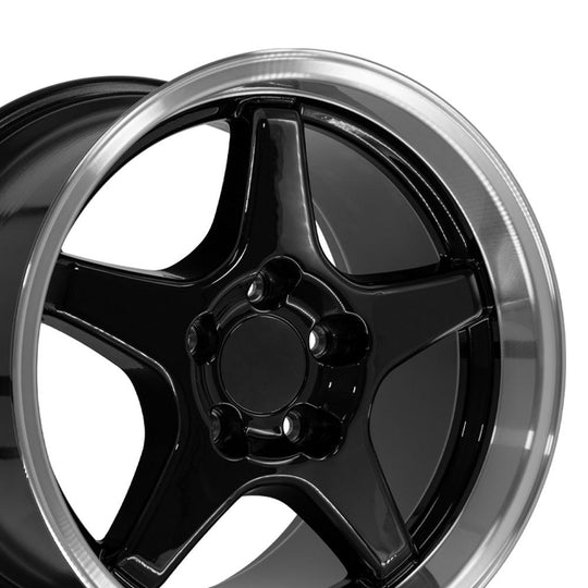 CV01-17110-5475-50BM - OE Wheels Replica CV01 17X11 5X120.65 ET50mm Black with Machined Lip - OE Wheels Wheels Canada