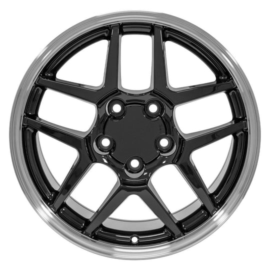 CV04-17095-5475-54BM - OE Wheels Replica CV04 17X9.5 5X120.65 ET54mm Black with Machined Lip - OE Wheels Wheels Canada