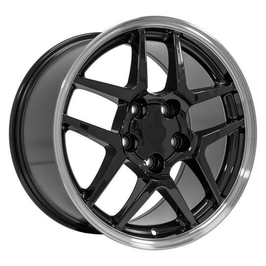 CV04-17095-5475-54BM - OE Wheels Replica CV04 17X9.5 5X120.65 ET54mm Black with Machined Lip - OE Wheels Wheels Canada