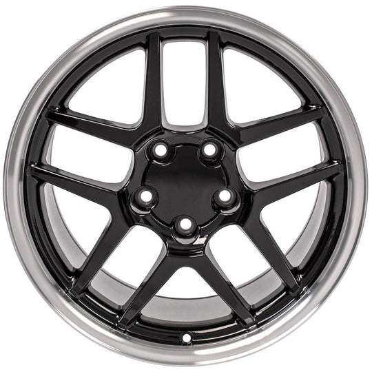 CV04-18105-5475-56BM - OE Wheels Replica CV04 18X10.5 5X120.65 ET56mm Black with Machined Lip - OE Wheels Wheels Canada