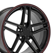 Load image into Gallery viewer, CV07A-18095-5475-56BR - OE Wheels Replica CV07A 18X9.5 5X120.65 ET56mm Gloss Black Redline - OE Wheels Wheels Canada