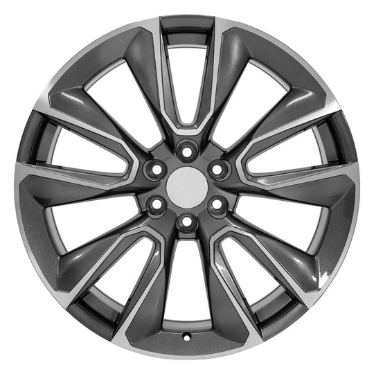 CV32-24100-6550-28MG - OE Wheels Replica CV32 24X10 6X139.7 ET28mm Gloss Gunmetal Machined - OE Wheels Wheels Canada