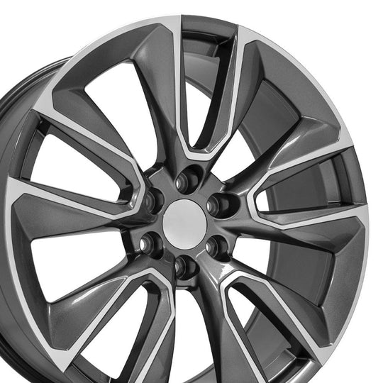 CV32-24100-6550-28MG - OE Wheels Replica CV32 24X10 6X139.7 ET28mm Gloss Gunmetal Machined - OE Wheels Wheels Canada