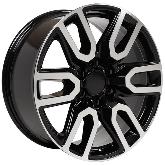 CV36-20090-6550-24MB - OE Wheels Replica CV36 20X9 6X139.7 24MM Black Machined - OE Wheels Replica Wheels Canada