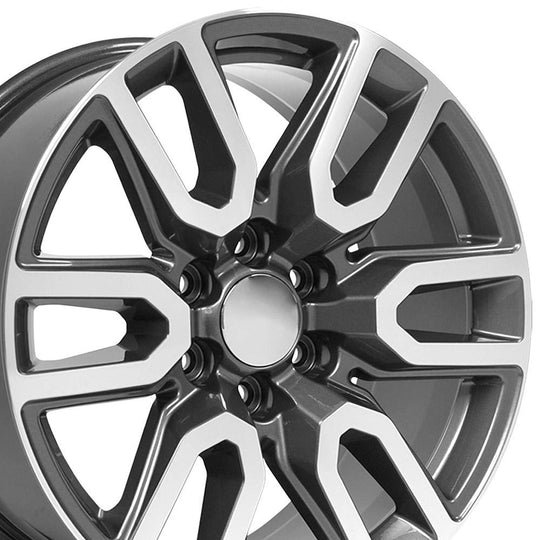 CV36-20090-6550-24MG - OE Wheels Replica CV36 20X9 6X139.7 24MM Gunmetal Machined - OE Wheels Replica Wheels Canada