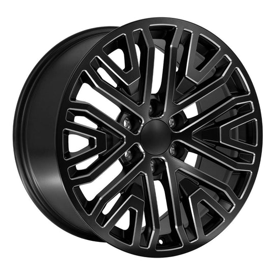 CV37-20090-6550-28B1M - OE Wheels Replica CV37 20X9 6X139.7 ET28mm Black with Milled Edge - OE Wheels Wheels Canada