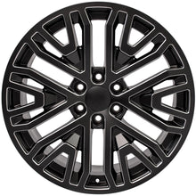 Load image into Gallery viewer, CV37-22090-6550-28B1M - OE Wheels Replica CV37 22X9 6X139.7 ET28mm Black with Milled Edge - OE Wheels Wheels Canada