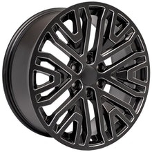 Load image into Gallery viewer, CV37-22090-6550-28B1M - OE Wheels Replica CV37 22X9 6X139.7 ET28mm Black with Milled Edge - OE Wheels Wheels Canada