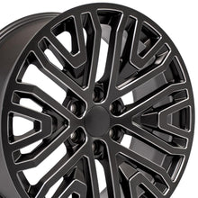 Load image into Gallery viewer, CV37-22090-6550-28B1M - OE Wheels Replica CV37 22X9 6X139.7 ET28mm Black with Milled Edge - OE Wheels Wheels Canada