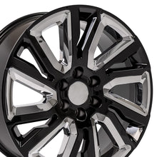 Load image into Gallery viewer, CV39-22090-6550-28B-ic - OE Wheels Replica CV39 22X9 6X139.7 ET28mm Black with Chrome - OE Wheels Wheels Canada