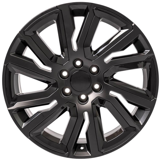 CV39-22090-6550-28B1-ib - OE Wheels Replica CV39 22X9 6X139.7 ET28mm Satin Black with Gloss Black - OE Wheels Wheels Canada
