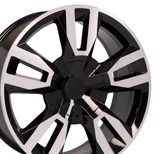 CV40-22090-6550-24MB - OE Wheels Replica CV40 22X9 6X139.7 ET24mm Black Machined - OE Wheels Wheels Canada