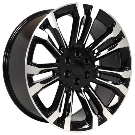 CV43B-24100-6550-24MB - OE Wheels Replica CV43B 24X10 6X139.7 ET24mm Black Machined - OE Wheels Wheels Canada
