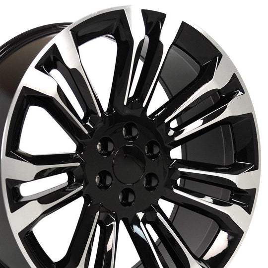 CV43B-24100-6550-24MB - OE Wheels Replica CV43B 24X10 6X139.7 ET24mm Black Machined - OE Wheels Wheels Canada
