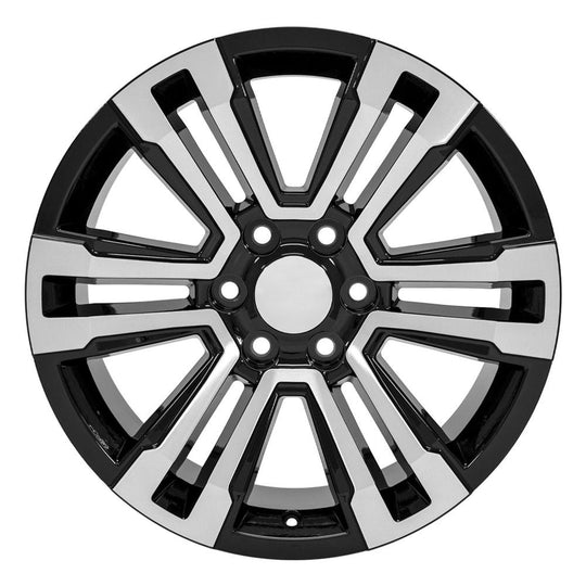CV44-20090-6550-24MB - OE Wheels Replica CV44 20X9 6X139.7 ET24mm Black Machined - OE Wheels Wheels Canada