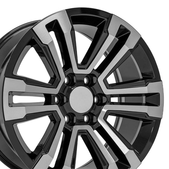 CV44-20090-6550-24MB - OE Wheels Replica CV44 20X9 6X139.7 ET24mm Black Machined - OE Wheels Wheels Canada