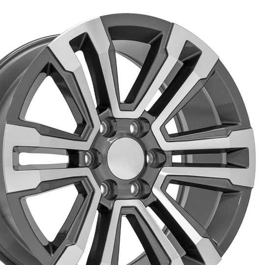 CV44-20090-6550-24MG - OE Wheels Replica CV44 20X9 6X139.7 ET24mm Gloss Gunmetal Machined - OE Wheels Wheels Canada