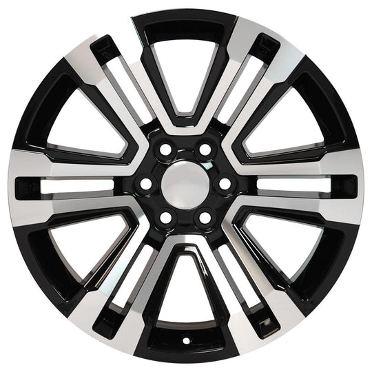 CV44-22090-6550-24MB - OE Wheels Replica CV44 22X9 6X139.7 ET24mm Black Machined - OE Wheels Wheels Canada