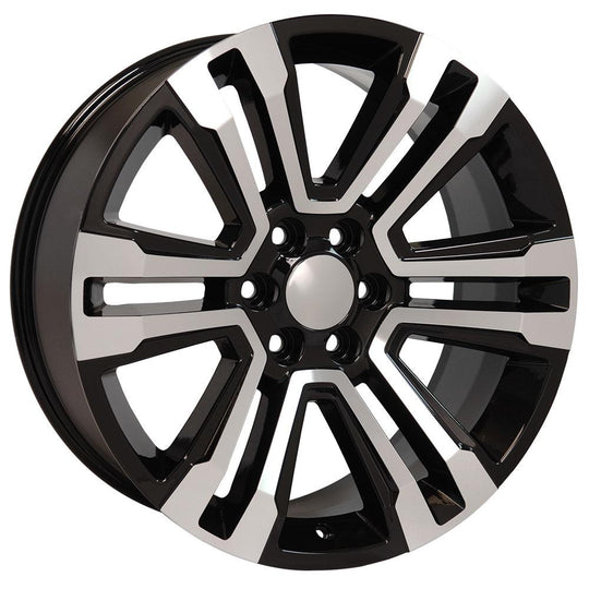 CV44-22090-6550-24MB - OE Wheels Replica CV44 22X9 6X139.7 ET24mm Black Machined - OE Wheels Wheels Canada