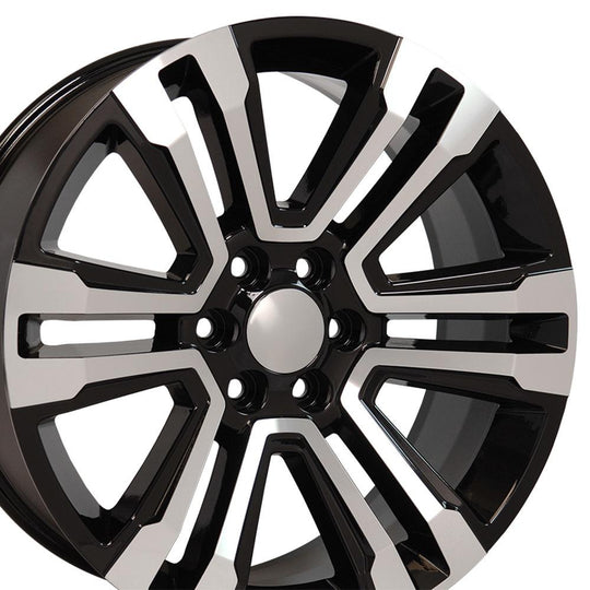 CV44-22090-6550-24MB - OE Wheels Replica CV44 22X9 6X139.7 ET24mm Black Machined - OE Wheels Wheels Canada