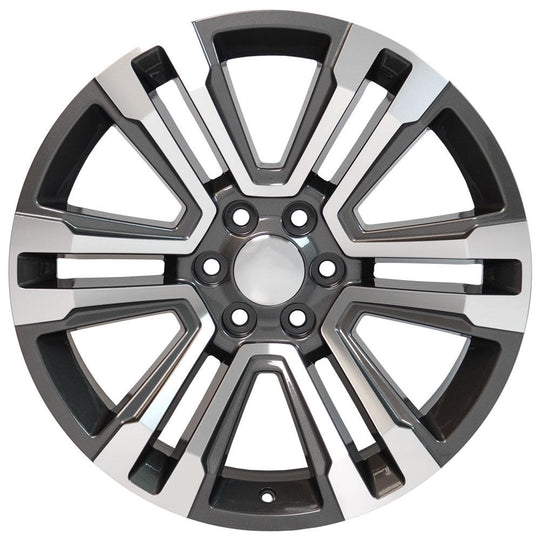 CV44-22090-6550-24MG - OE Wheels Replica CV44 22X9 6X139.7 ET24mm Hyper Black Machined - OE Wheels Wheels Canada