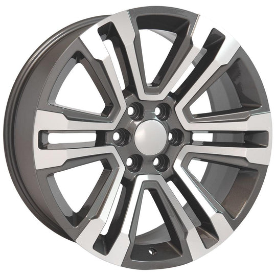 CV44-22090-6550-24MG - OE Wheels Replica CV44 22X9 6X139.7 ET24mm Hyper Black Machined - OE Wheels Wheels Canada