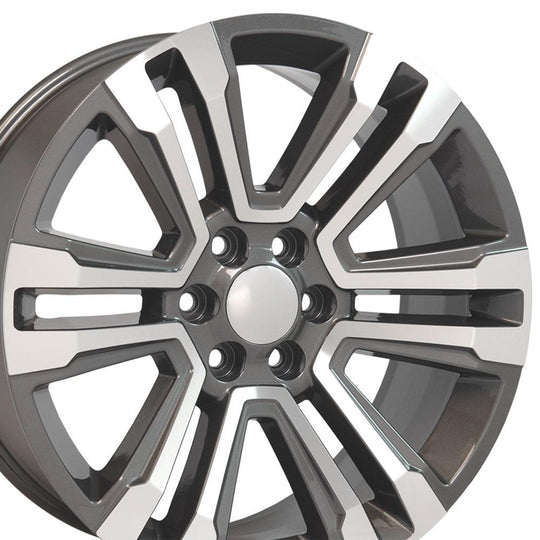 CV44-22090-6550-24MG - OE Wheels Replica CV44 22X9 6X139.7 ET24mm Hyper Black Machined - OE Wheels Wheels Canada