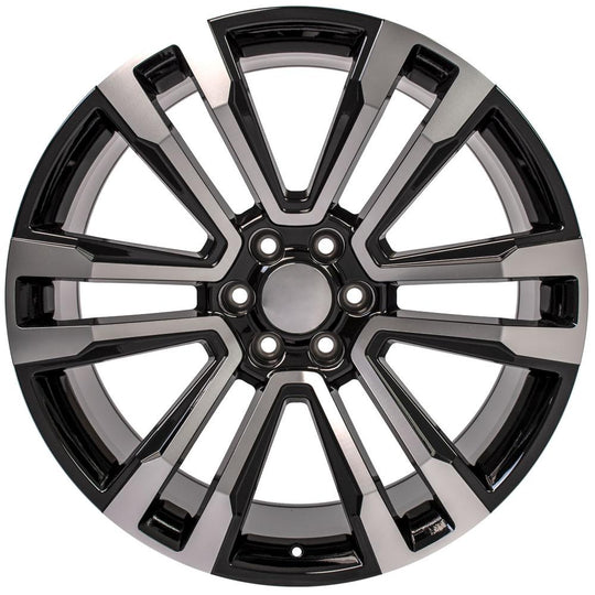 CV44-24100-6550-24MB - OE Wheels Replica CV44 24X10 6X139.7 24MM Black Machined - OE Wheels Replica Wheels Canada