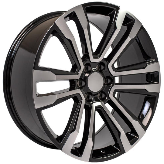 CV44-24100-6550-24MB - OE Wheels Replica CV44 24X10 6X139.7 24MM Black Machined - OE Wheels Replica Wheels Canada