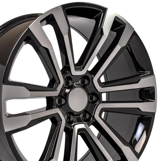 CV44-24100-6550-24MB - OE Wheels Replica CV44 24X10 6X139.7 24MM Black Machined - OE Wheels Replica Wheels Canada