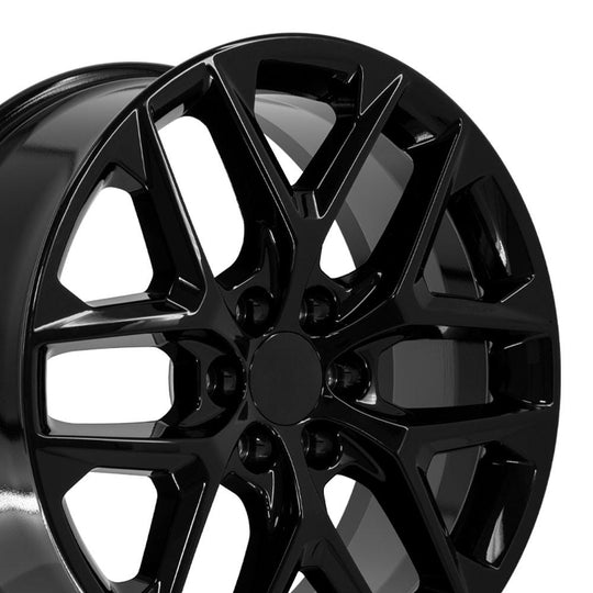 CV62-22090-6550-28B - OE Wheels Replica CV62 22X9 6X139.7 ET28mm Gloss Black - OE Wheels Wheels Canada