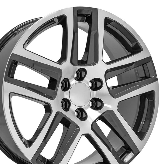 CV63-22090-6550-28MG - OE Wheels Replica CV63 22X9 6X139.7 ET28mm Gloss Gunmetal Machined - OE Wheels Wheels Canada